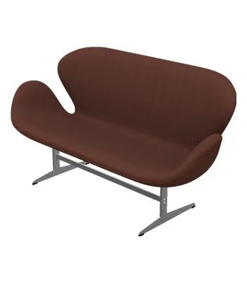 3321 Svanesofa af Arne Jacobsen - Embrace læder / Chokolade - Jacobsen Plus