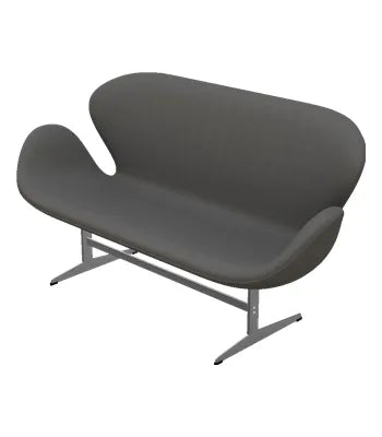 3321 Svanesofa af Arne Jacobsen - Embrace læder / Concrete - Jacobsen Plus