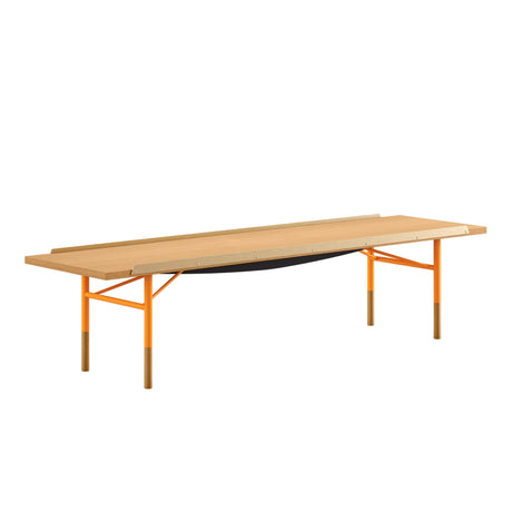Bordbænk, orange stel af Finn Juhl - Eg olie / 112cm - Jacobsen Plus
