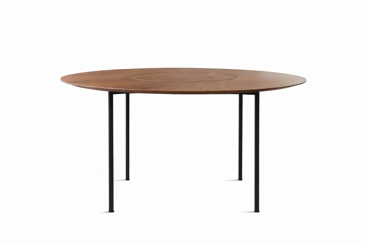 Crawford rundt spisebord 2, Ø160cm, valnød fra Stellar Works - 1 - Jacobsen Plus