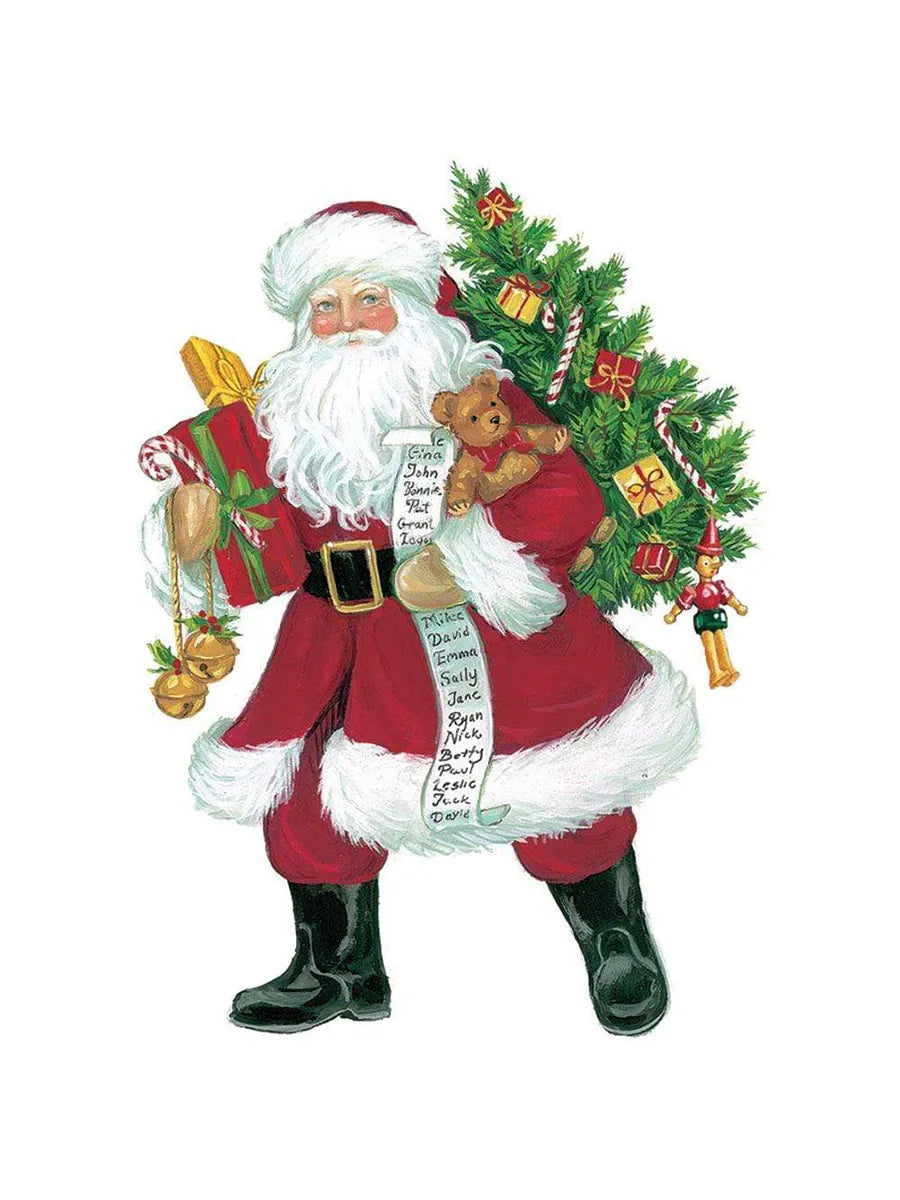 Gavemærker, julemand, 4 stk. fra Caspari