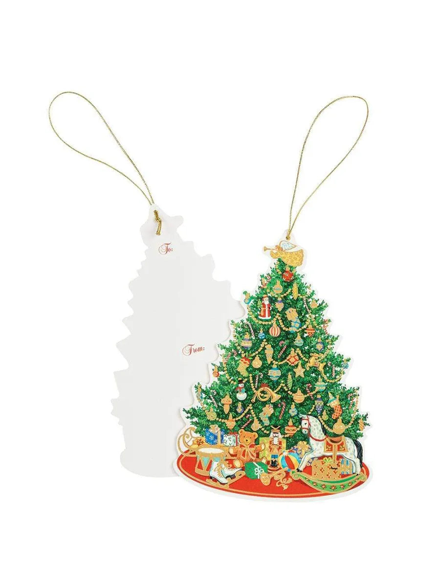 Gavemærker, juletræ, 4. stk fra Caspari