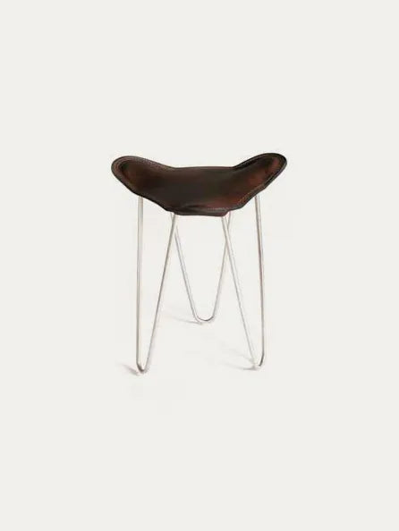 TRIFOLIUM Stool fra OX Denmarq - Blankt / Mocca læder - Jacobsen Plus