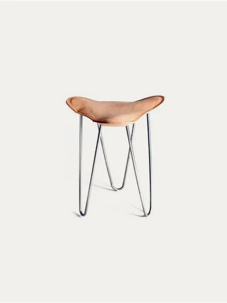 TRIFOLIUM Stool fra OX Denmarq - Blankt / Natur læder - Jacobsen Plus