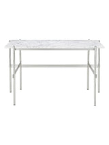 TS Desk 120x60 fra GUBI - White Carrara - Stål Stel - Jacobsen Plus