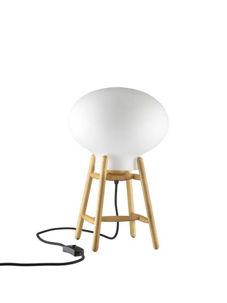 U4 Hiti Bordlampe, opalt glas/eg fra FDB Møbler - 1 - Jacobsen Plus