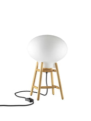 U4 Hiti Bordlampe, opalt glas/eg fra FDB Møbler