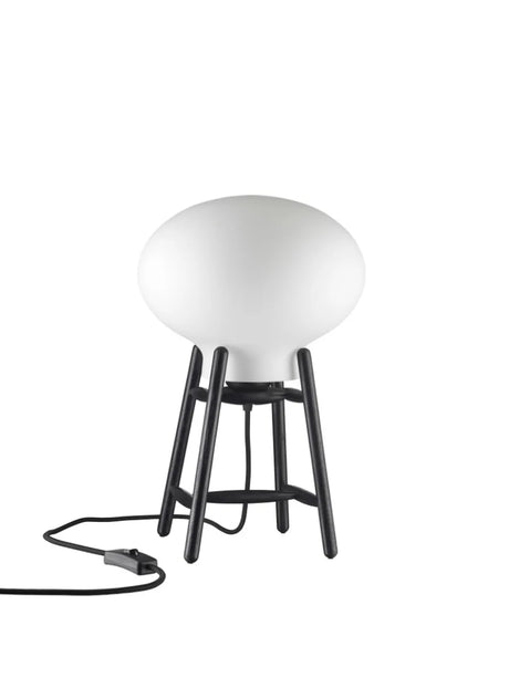 U4 Hiti Bordlampe, opalt glas/sort eg fra FDB Møbler - 1 - Jacobsen Plus