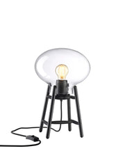 U4 Hiti Bordlampe, klart glas/sort eg fra FDB Møbler