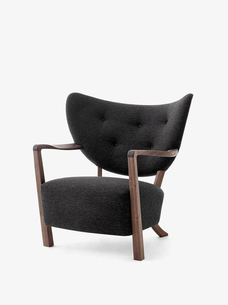 Wulff Lounge Chair fra &Tradition - Hallingdal 376 / Valnød - Jacobsen Plus