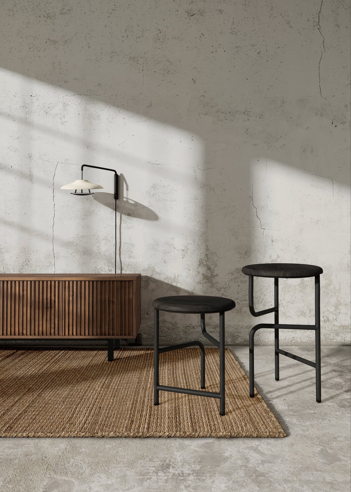 Blend Stool W Oak black fra Stellar Works - 2 - Jacobsen Plus