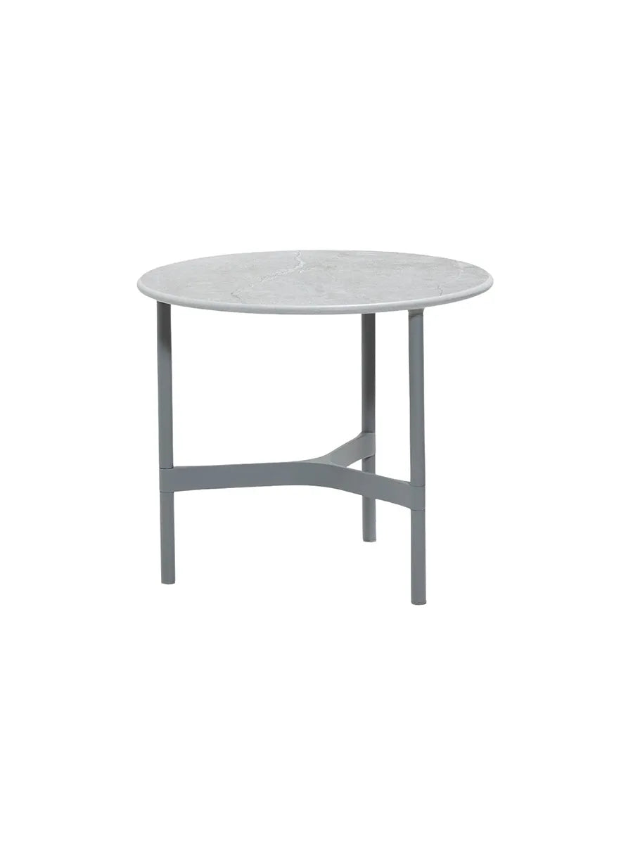 Twist Sofabord, lille fra Cane-line - Light grey / Grey (keramik) - Jacobsen Plus
