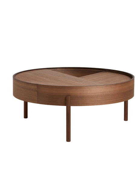 Arc Coffee Table, Ø 89 cm fra Woud - Walnut - Jacobsen Plus