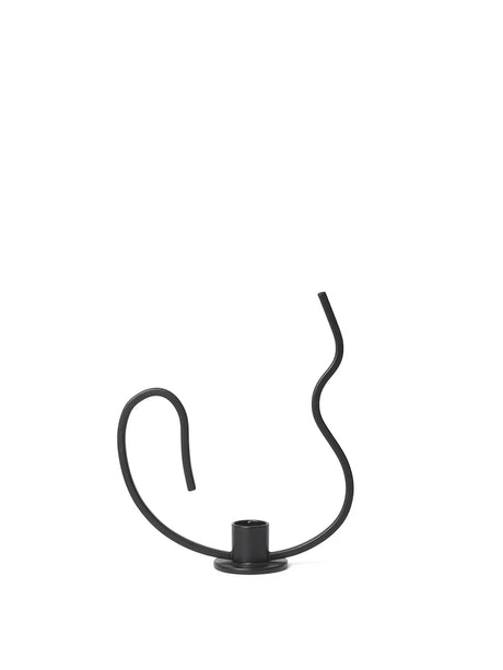 Valse Candleholder, low fra Ferm Living - Black - Jacobsen Plus