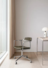 VIPP452 Swivel Chair m/hjul, bosco grøn læder fra Vipp - 9 - Jacobsen Plus