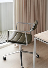 VIPP452 Swivel Chair m/hjul, bosco grøn læder fra Vipp - 10 - Jacobsen Plus