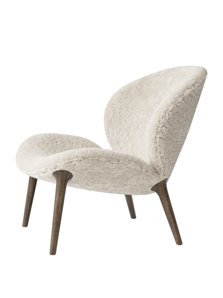 Lodge loungestol, lav ryg fra Vipp - Curly 09 - Mørk eg - Jacobsen Plus