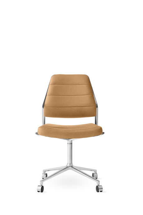 Vipp454 Swivel Chair m/hjul - Camel læder - Jacobsen Plus