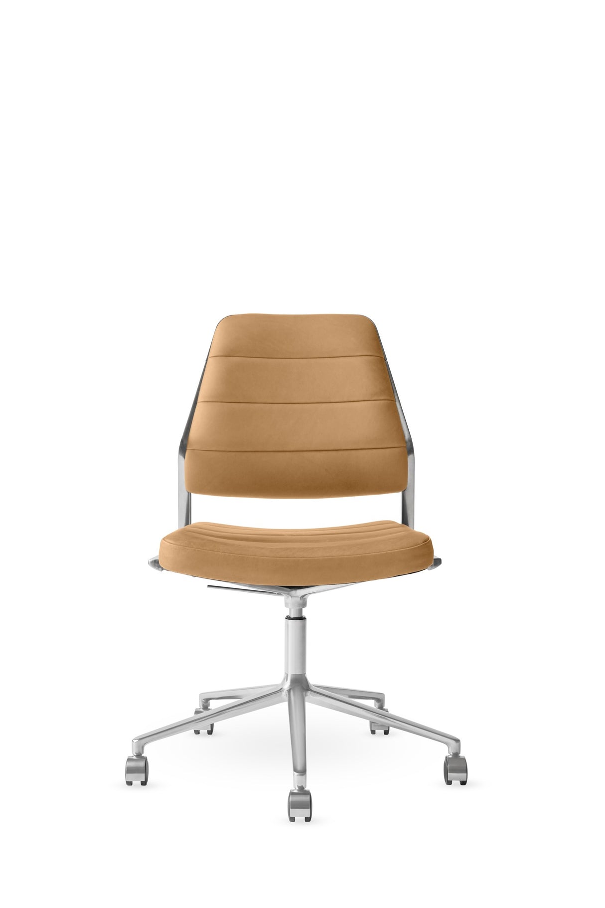 Vipp454+ Swivel Chair m/hjul - Camel læder - Jacobsen Plus