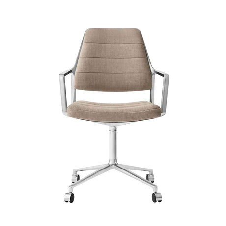 Vipp455 Swivel Chair m/hjul - Dark sand tekstil - Jacobsen Plus