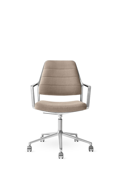 Vipp455+ Swivel Chair med hjul - Dark sand tekstil - Jacobsen Plus