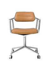 VIPP453 Swivel Chair m/hjul fra Vipp - Sand læder - Jacobsen Plus