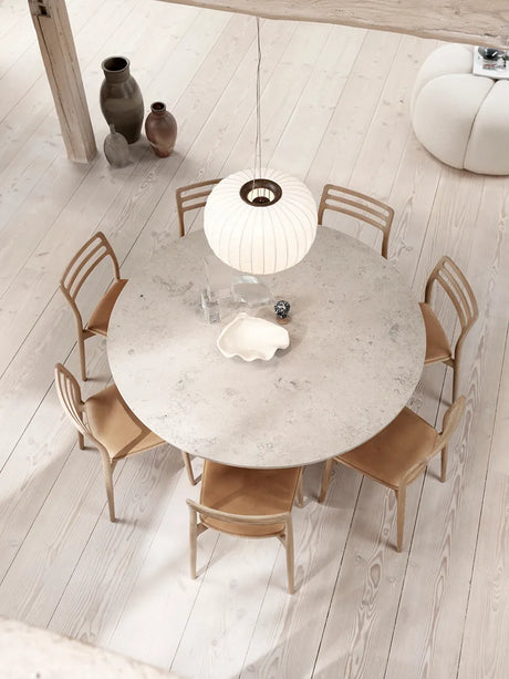 Cabin bord Ø150, beige marmor fra Vipp - 1 - Jacobsen Plus