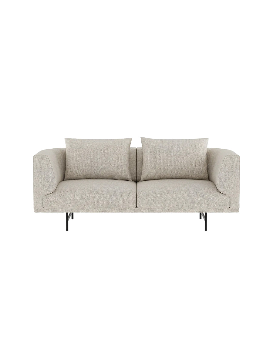 Vipp - Chimney 2-Personers Sofa - Wavy - Sort pulverlakeret stel - Jacobsen Plus
