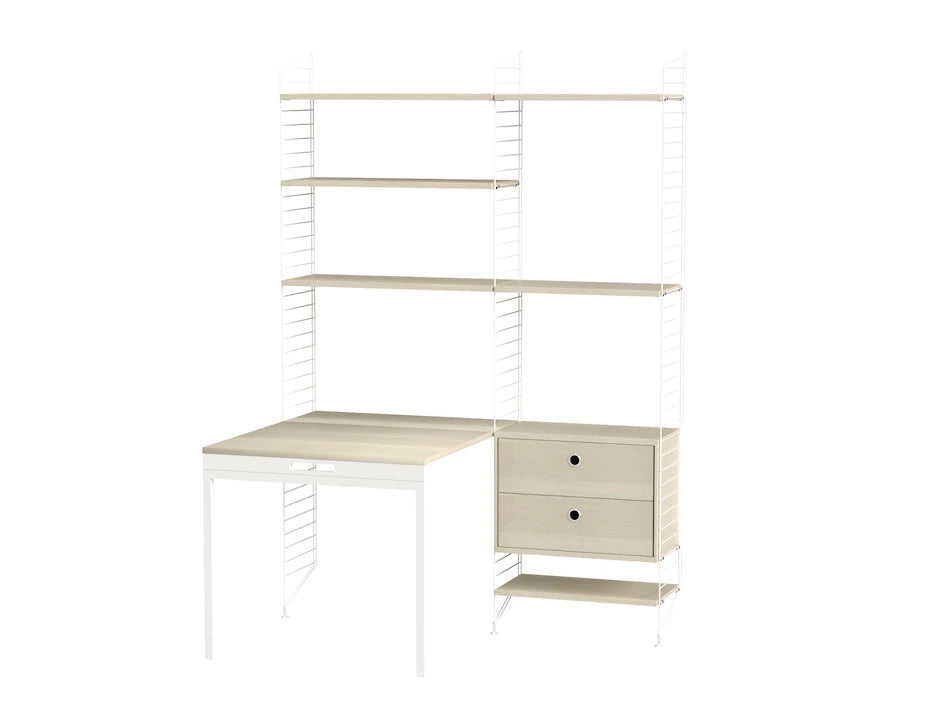 Kontor, bundle E fra String - Hvid - ask - Jacobsen Plus