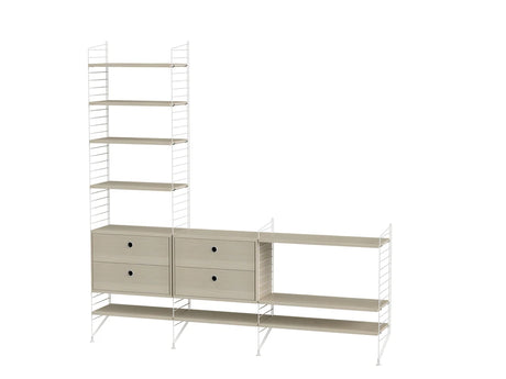 Reol, Living room J fra String - Hvid - ask - Jacobsen Plus