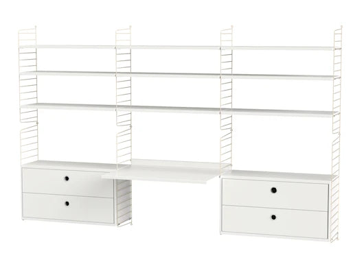 Kontor, bundle F fra String - Beige - hvid - Jacobsen Plus