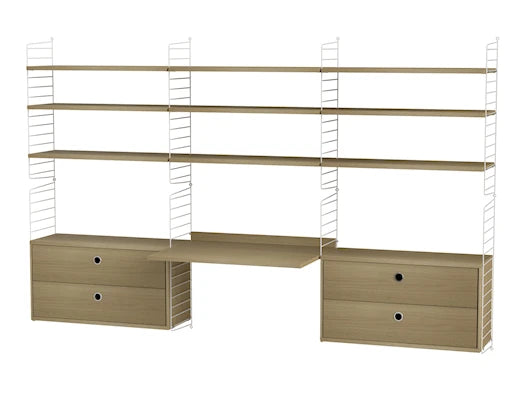 Kontor, bundle F fra String - Hvid - eg - Jacobsen Plus