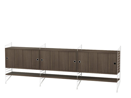 Reol, Living room F fra String - Hvid - valnød - Jacobsen Plus