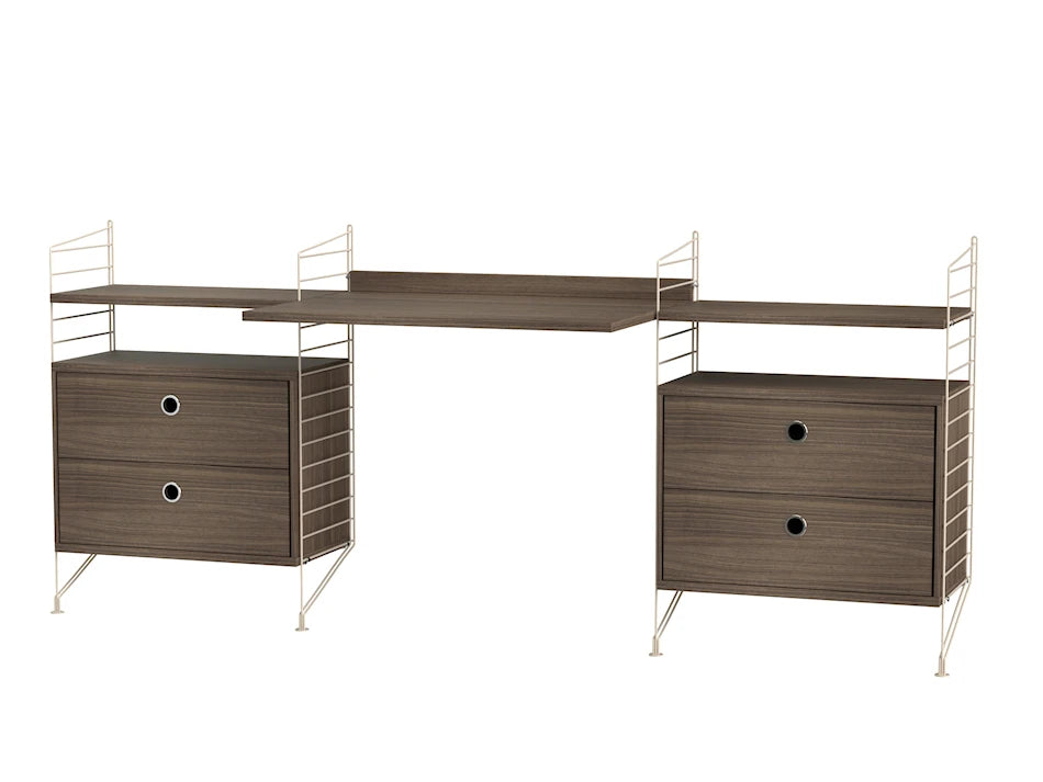 Kontor, bundle C fra String - Beige - valnød - Jacobsen Plus