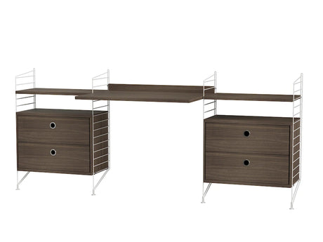 Kontor, bundle C fra String - Hvid - valnød - Jacobsen Plus