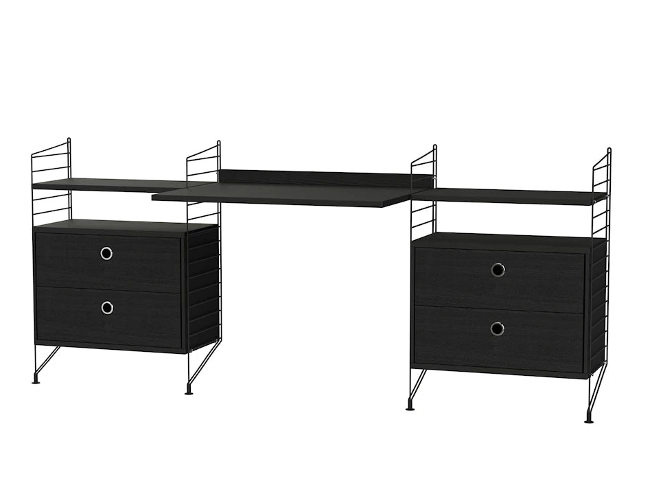 Kontor, bundle C fra String - Sort - sort ask - Jacobsen Plus