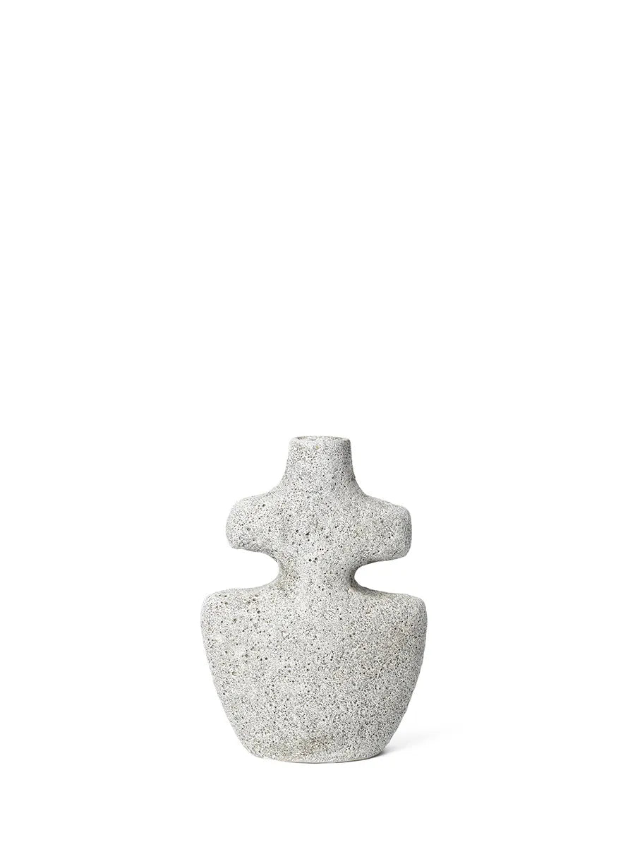 Yara Candle Holder Medium, grey pumice fra Ferm Living - 3 - Jacobsen Plus
